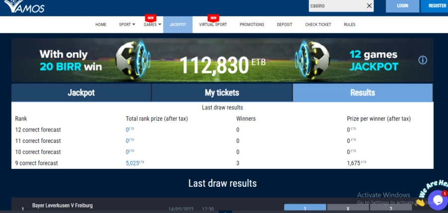 Vamos Bet Betting Journey
